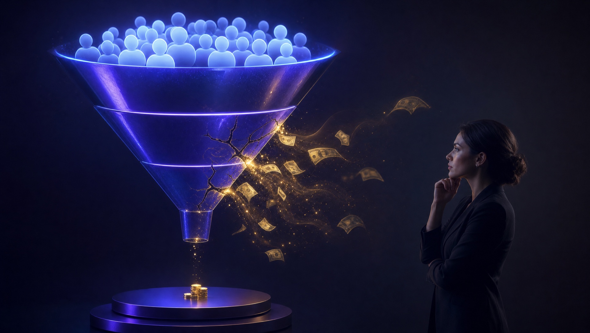 Warme aanmeldingen die als lichtdruppels stilletjes weglekken uit een systeem in de dagen na de registratie.